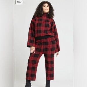 ELOQUII SET! sz. 18/20 Red Plaid Sweater Set